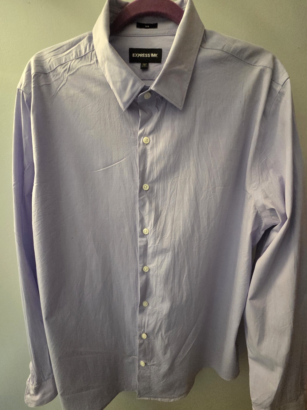 Express Men’s Light Lavender Button-Down Dress Shirt